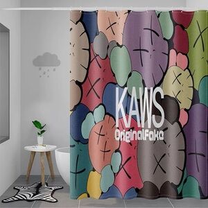 KAWS OriginalFake Colorful Shower Curtain 150x200cm